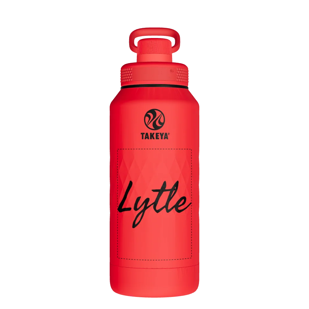 Takeya Sport Water Bottle - 32oz Crimson Spout - Model 51333-TAKEYA-SPORT-WATER-BOTTLE-CUSTOMIZED-169-32OZ-CRIMSON-SPOUT