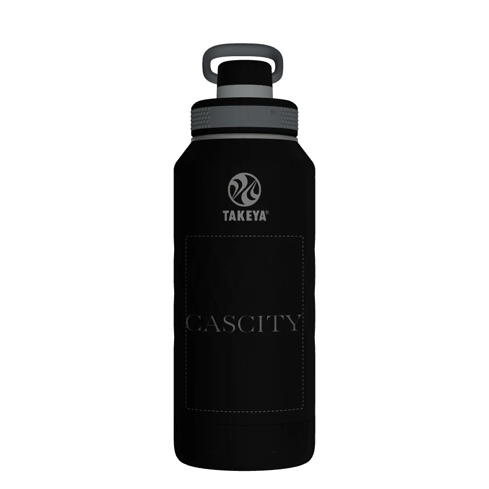 Takeya Sport Water Bottle - 32oz Obsidian Spout - Model 51331-TAKEYA-SPORT-WATER-BOTTLE-CUSTOMIZED-338-32OZ-OBSIDIAN-SPOUT