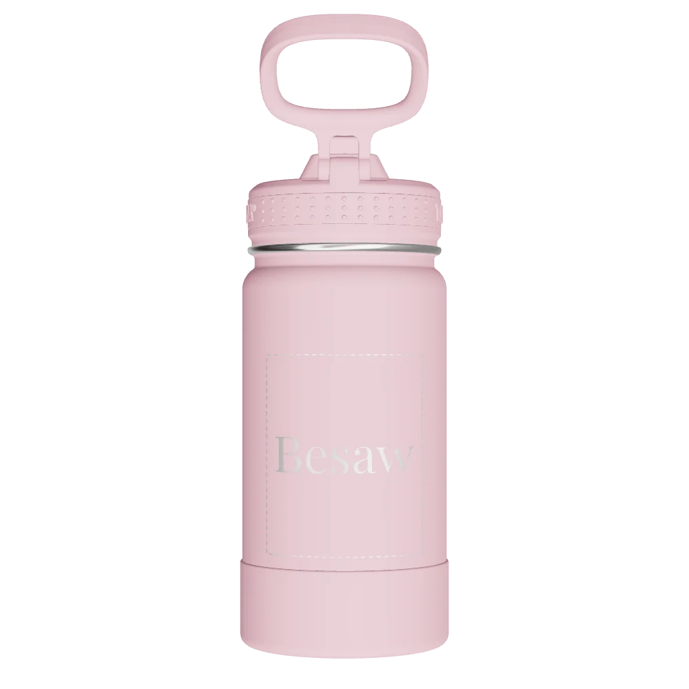 Takeya Actives Kids Water Bottle With Straw Lid - 14oz Blush - Model 51141-TAKEYA-ACTIVES-KIDS-WATER-BOTTLE-WITH-STRAW-LID-CUSTOMIZED-26-14OZ-BLUSH