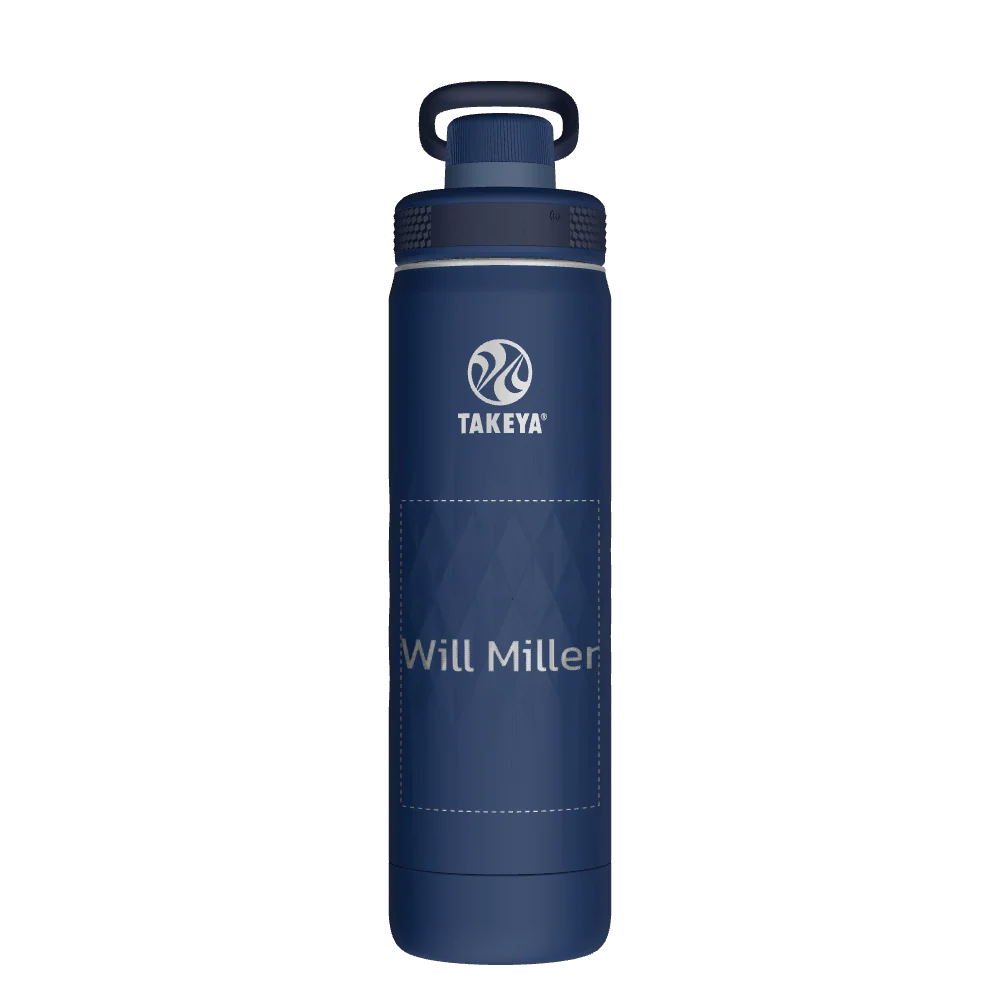 Takeya Sport Water Bottle - 22oz Indigo Spout - Model 51316-TAKEYA-SPORT-WATER-BOTTLE-CUSTOMIZED-64-22OZ-INDIGO-SPOUT