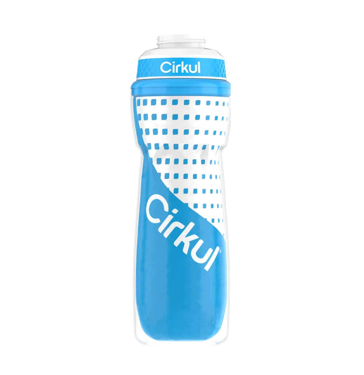 Cirkul Limited Edition: 22oz. Blue Insulated Squeeze Plastic Bottle & Sport Lid