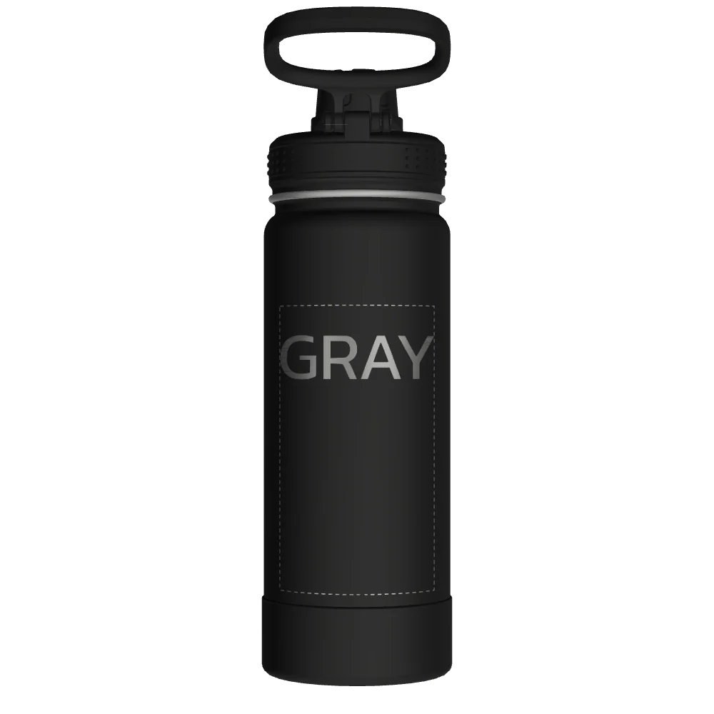 Takeya Actives Water Bottle With Spout Lid - 18oz Onyx - Model 51060-TAKEYA-ACTIVES-WATER-BOTTLE-WITH-SPOUT-LID-CUSTOMIZED-174-18OZ-ONYX