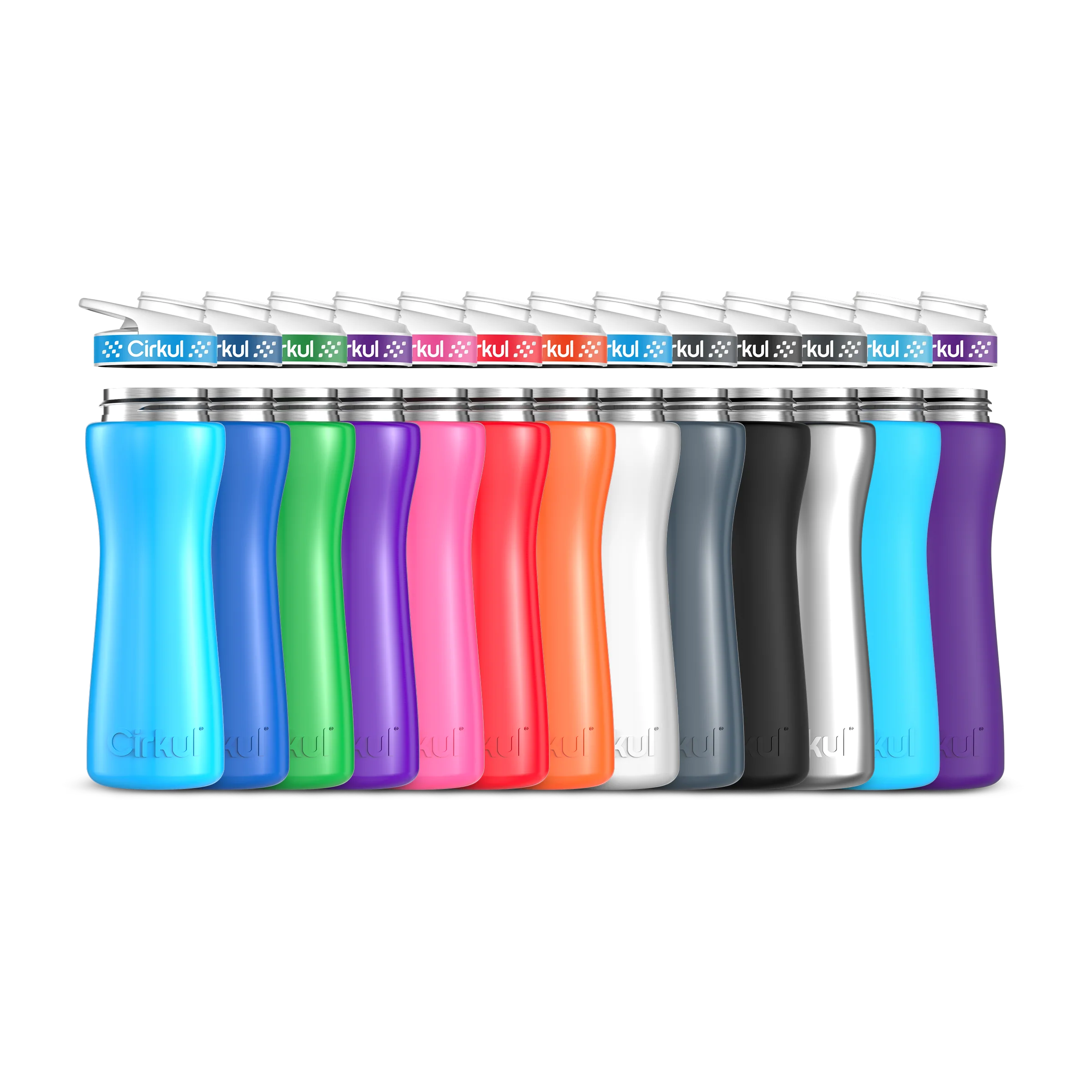 Cirkul 22oz. Stainless Steel Bottle & Comfort Grip Lid - Model BUND-FULL-MB22LID2-CIRKUL-22OZ-STAINLESS-STEEL-BOTTLE-AND-COMFORT-GRIP-LID-2-BLUE-BLUE