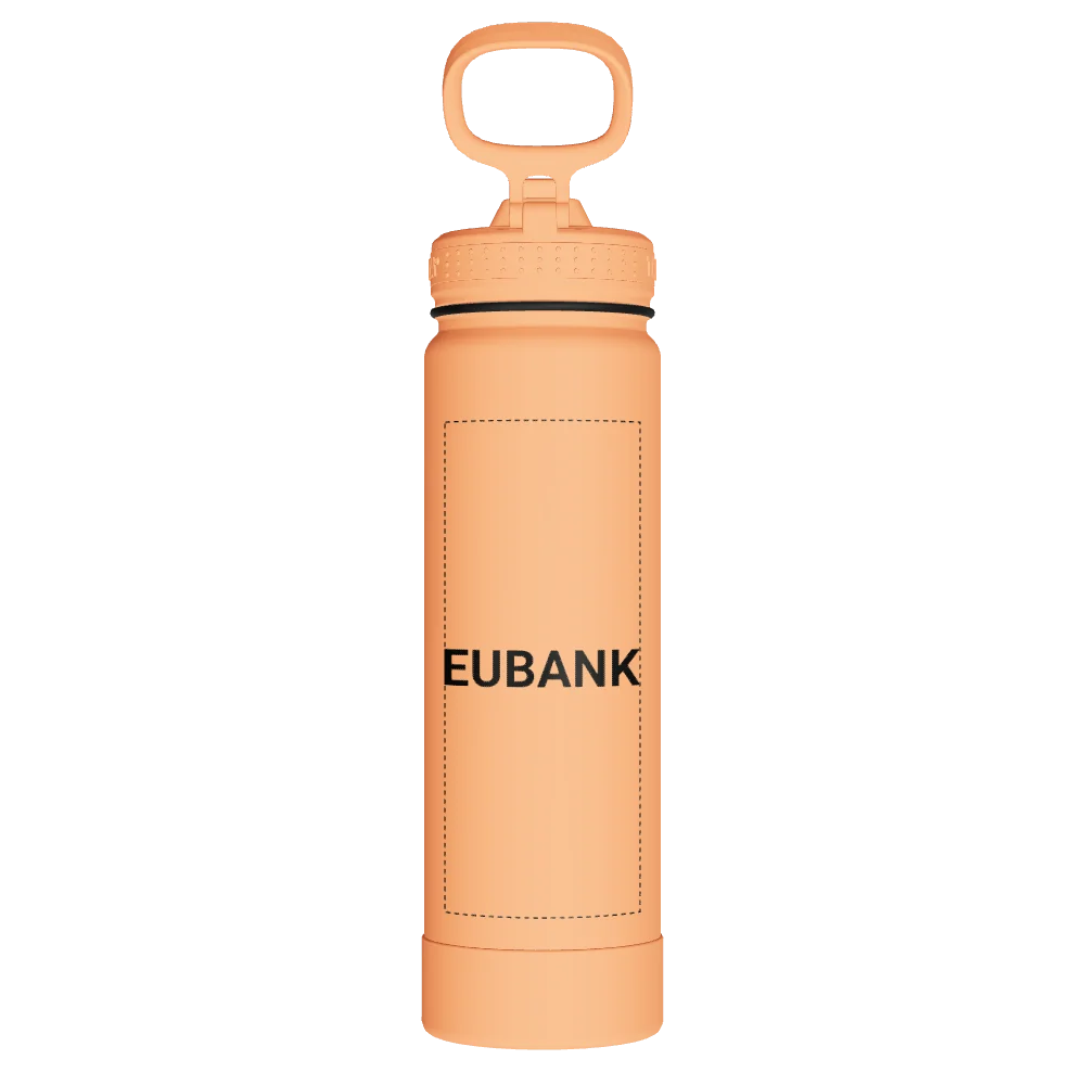 Takeya Actives Water Bottle With Straw Lid - 22oz Tart Orange - Model 52299-TAKEYA-ACTIVES-WATER-BOTTLE-WITH-STRAW-LID-CUSTOMIZED-83-22OZ-TART-ORANGE