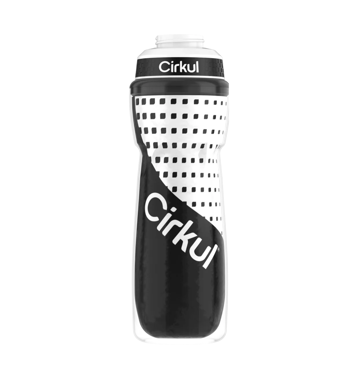 Cirkul Limited Edition: 22oz. Black Insulated Squeeze Plastic Bottle & Sport Lid