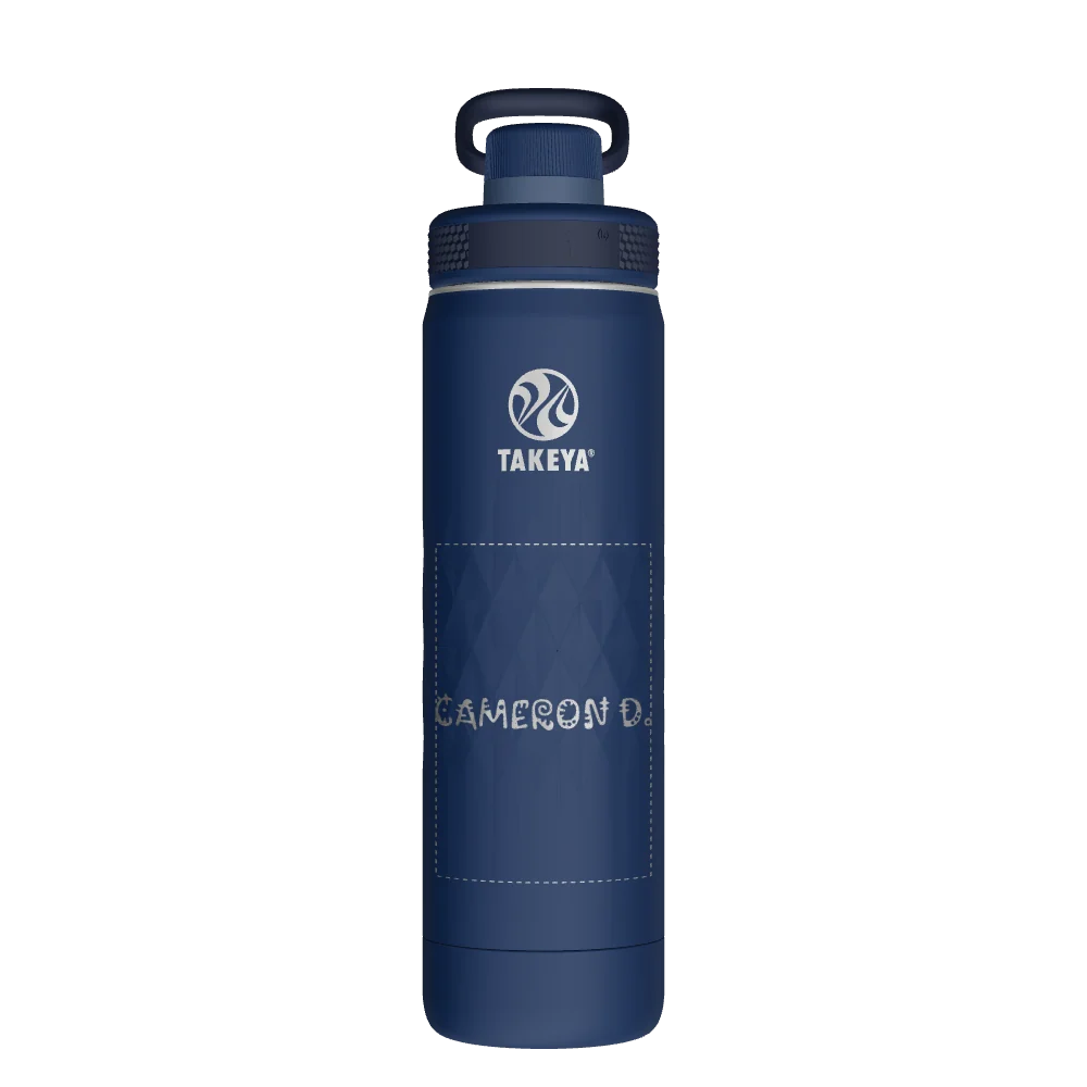 Takeya Sport Water Bottle - 22oz Indigo Spout - Model 51316-TAKEYA-SPORT-WATER-BOTTLE-CUSTOMIZED-364-22OZ-INDIGO-SPOUT