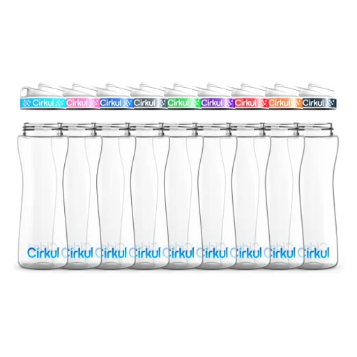 Cirkul 22oz. Plastic Bottle & Comfort Grip Lid - Model BUND-FULL-PB22LID2BLU