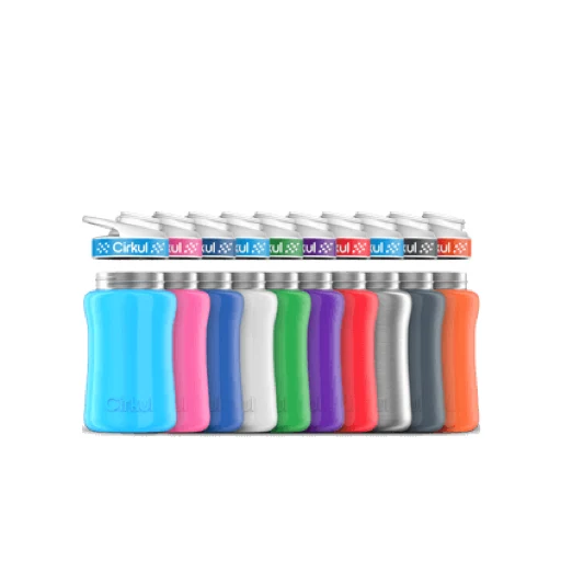 Cirkul 12oz. Stainless Steel Bottle & Comfort Grip Lid - Model EXT-MB12BLULIDWHTBLU