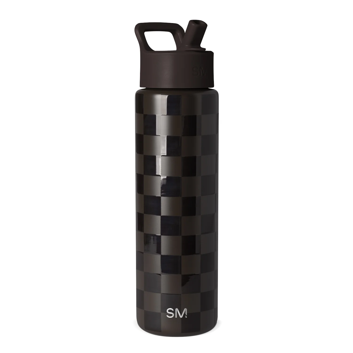 Simple Modern Summit Water Bottle with Straw Lid - 30oz Espresso Checkmate