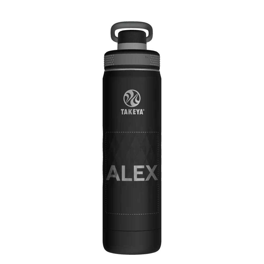 Takeya Sport Water Bottle - 22oz Obsidian Spout - Model 51315-TAKEYA-SPORT-WATER-BOTTLE-CUSTOMIZED-138-22OZ-OBSIDIAN-SPOUT