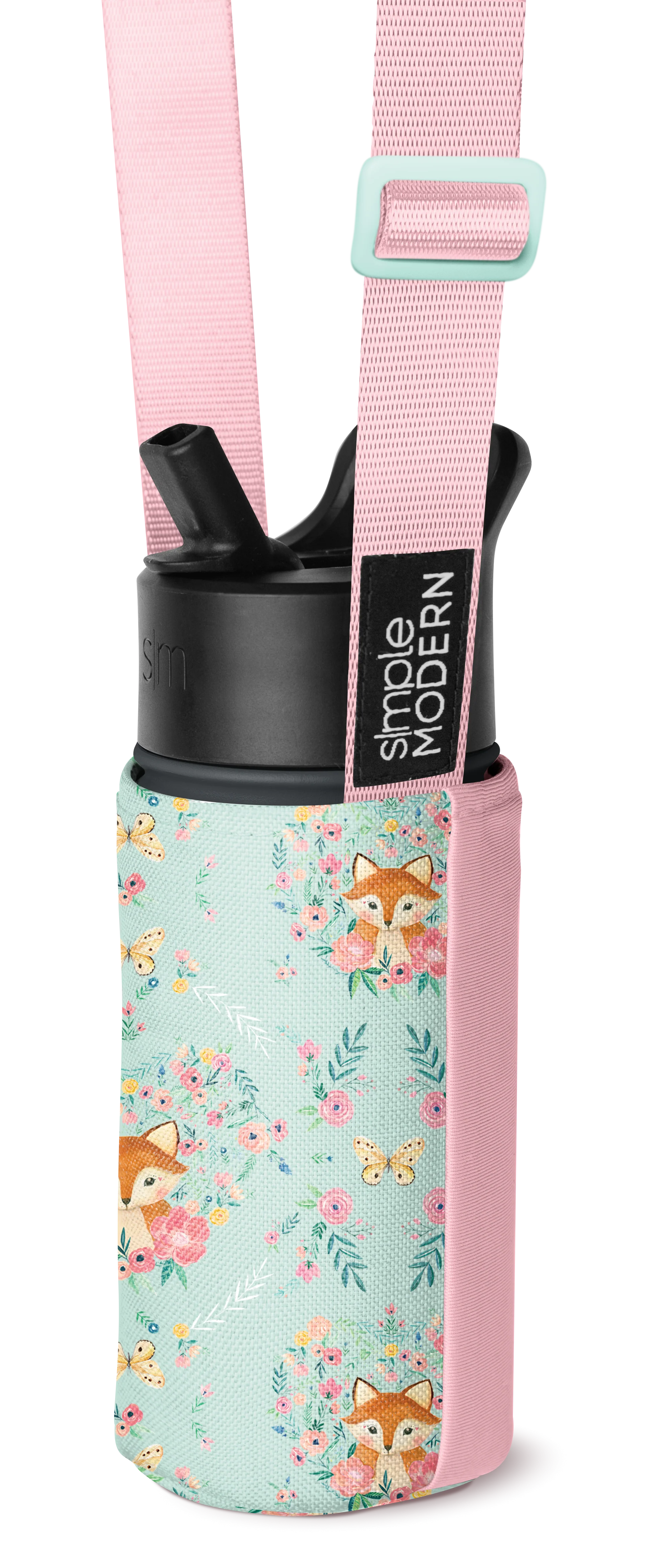 Simple Modern Adventure Water Bottle Sling - Kids - Fox and the Flower
