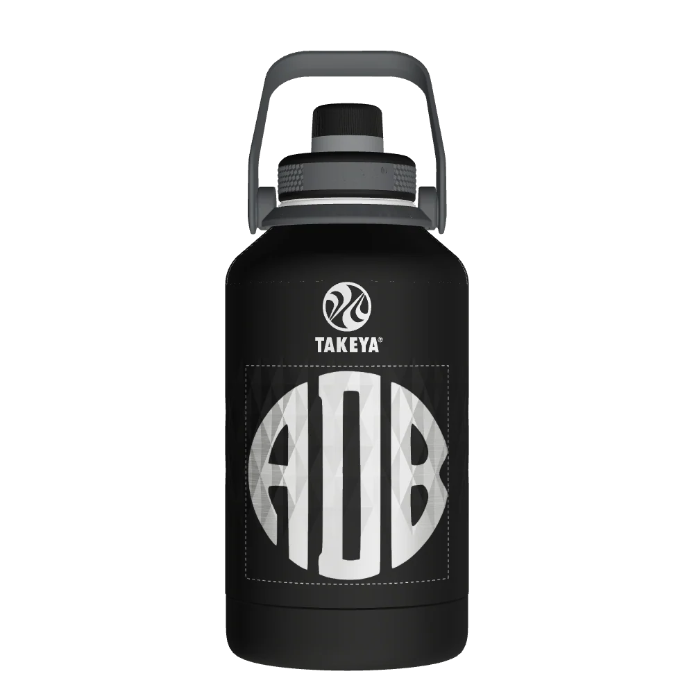 Takeya Sport Water Bottle - 64oz Obsidian Spout - Model 51363-TAKEYA-SPORT-WATER-BOTTLE-CUSTOMIZED-118-64OZ-OBSIDIAN-SPOUT