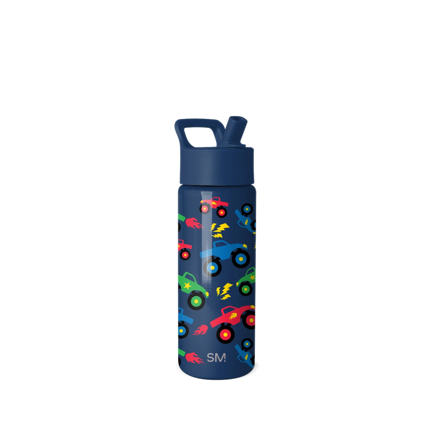 Simple Modern Summit Kids Water Bottle with Straw Lid - 18oz Monster Truck Rally