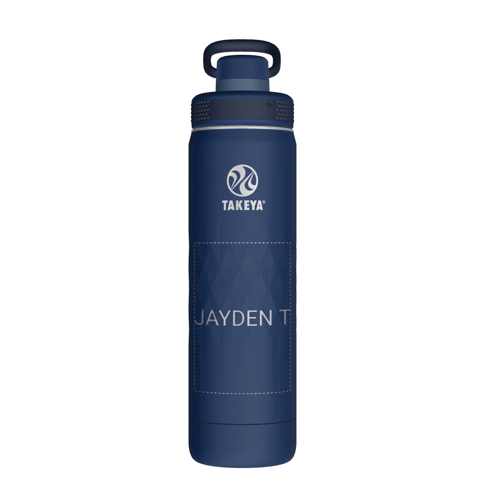 Takeya Sport Water Bottle - 22oz Indigo Spout - Model 51316-TAKEYA-SPORT-WATER-BOTTLE-CUSTOMIZED-346-22OZ-INDIGO-SPOUT