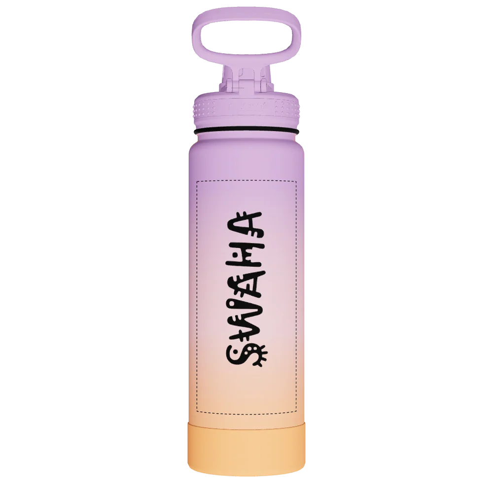 Takeya Actives Water Bottle With Spout Lid - 24oz Golden Hour - Model 51395-TAKEYA-ACTIVES-WATER-BOTTLE-WITH-SPOUT-LID-CUSTOMIZED-336-24OZ-GOLDEN-HOUR