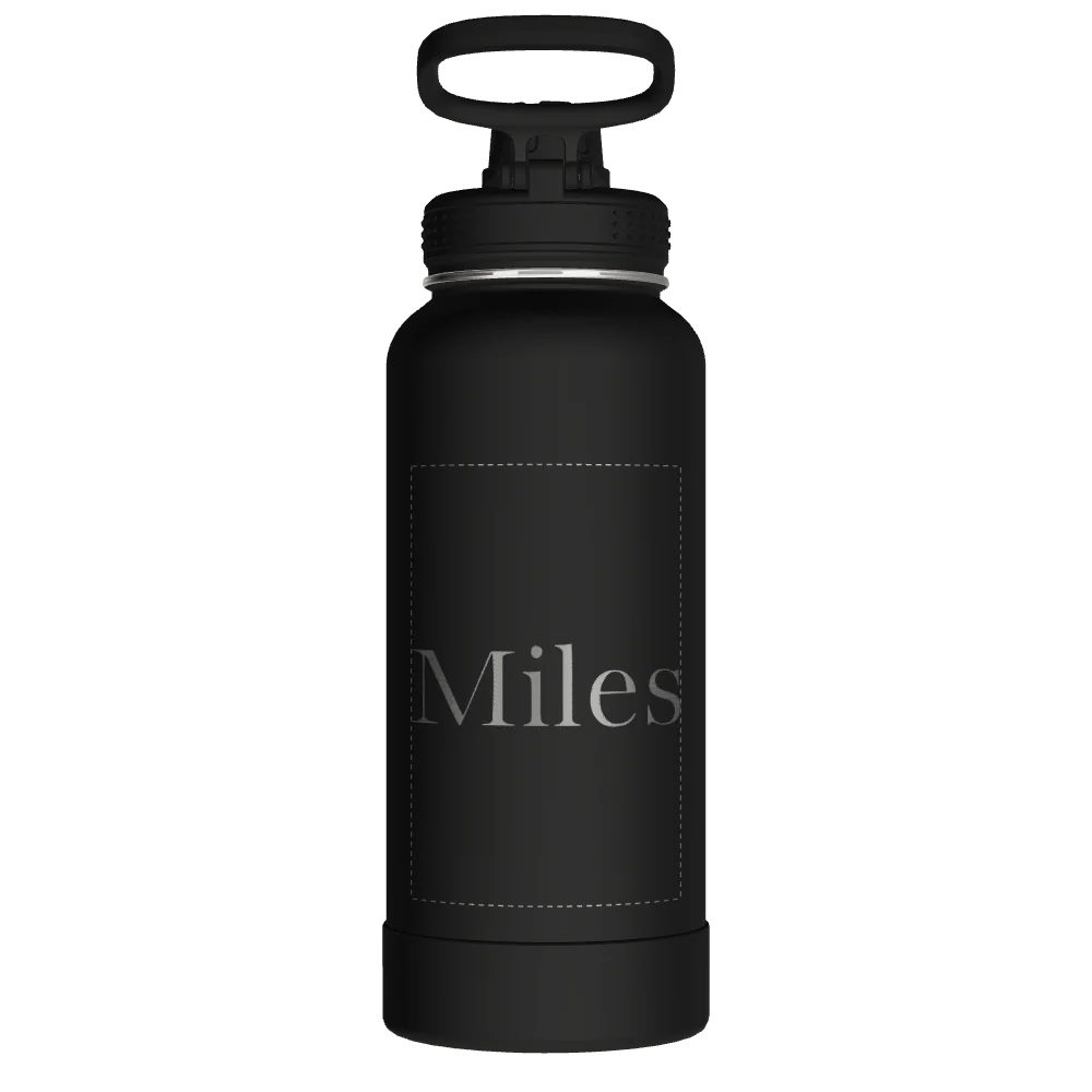Takeya Actives Water Bottle With Spout Lid - 32oz Onyx - Model 51020-TAKEYA-ACTIVES-WATER-BOTTLE-WITH-SPOUT-LID-CUSTOMIZED-453-32OZ-ONYX
