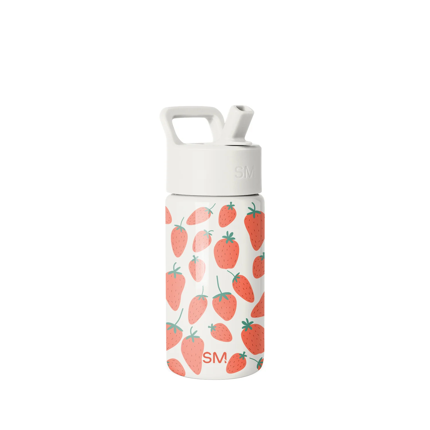Simple Modern Summit Kids Water Bottle with Straw Lid - 14oz Strawberries on Cream