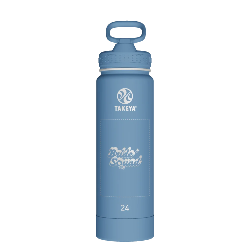 Takeya Actives Water Bottle With Straw Lid - 24oz Bluestone