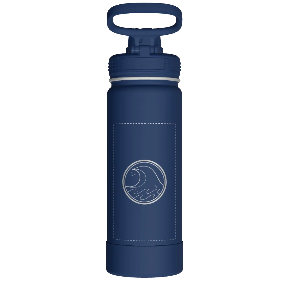 Takeya Actives Water Bottle With Spout Lid - 18oz Midnight - Model 51064-TAKEYA-ACTIVES-WATER-BOTTLE-WITH-SPOUT-LID-CUSTOMIZED-96-18OZ-MIDNIGHT