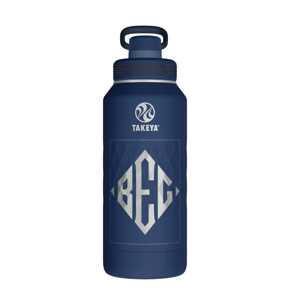 Takeya Sport Water Bottle - 32oz Indigo Spout - Model 51332-TAKEYA-SPORT-WATER-BOTTLE-CUSTOMIZED-119-32OZ-INDIGO-SPOUT