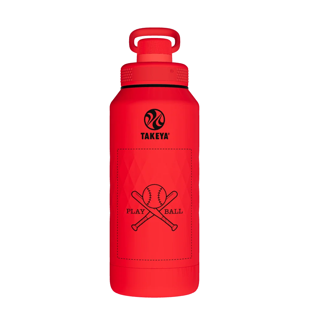 Takeya Sport Water Bottle - 32oz Crimson Spout - Model 51333-TAKEYA-SPORT-WATER-BOTTLE-CUSTOMIZED-213-32OZ-CRIMSON-SPOUT