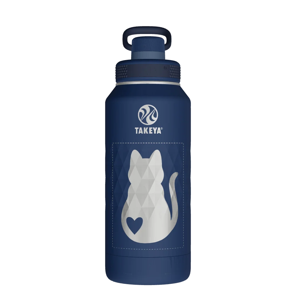 Takeya Sport Water Bottle - 32oz Indigo Spout - Model 51332-TAKEYA-SPORT-WATER-BOTTLE-CUSTOMIZED-276-32OZ-INDIGO-SPOUT
