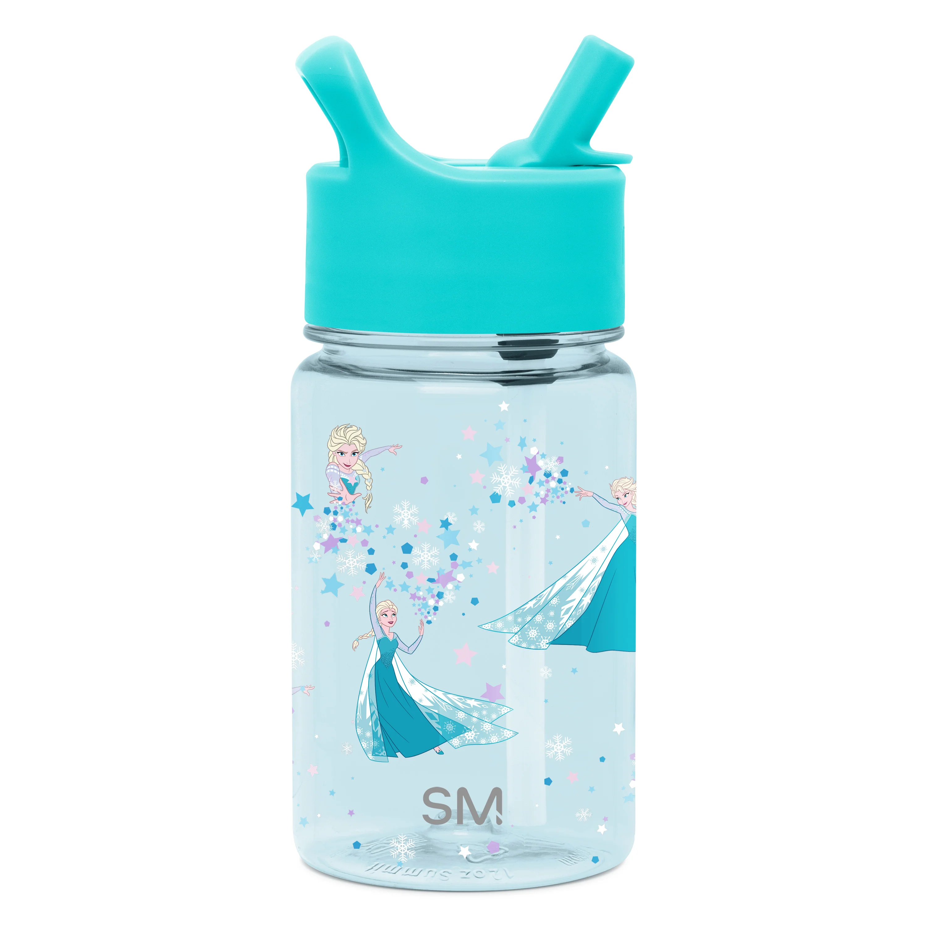 Simple Modern Summit Kids Plastic Water Bottle with Straw Lid - 12oz Frozen Elsa's Snowflake