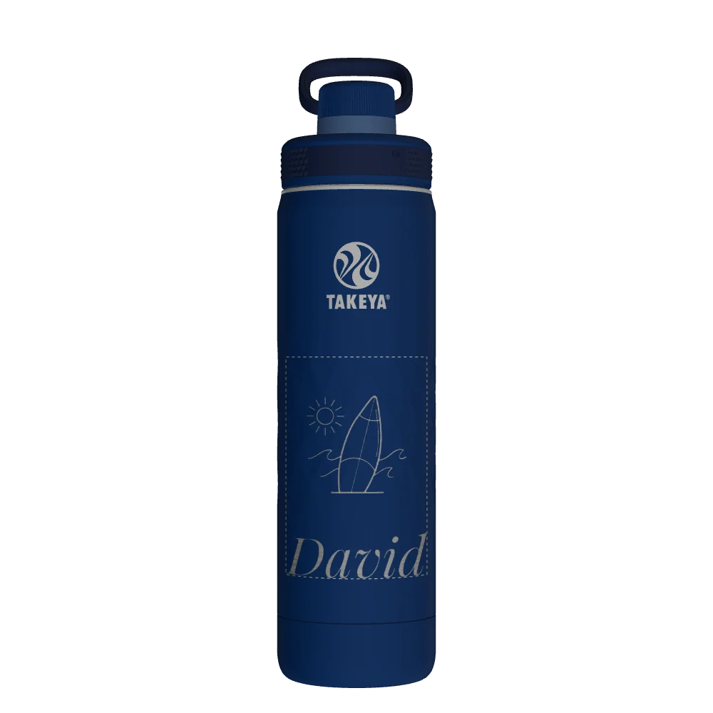 Takeya Sport Water Bottle - 22oz Indigo Spout - Model 51316-TAKEYA-SPORT-WATER-BOTTLE-CUSTOMIZED-386-22OZ-INDIGO-SPOUT