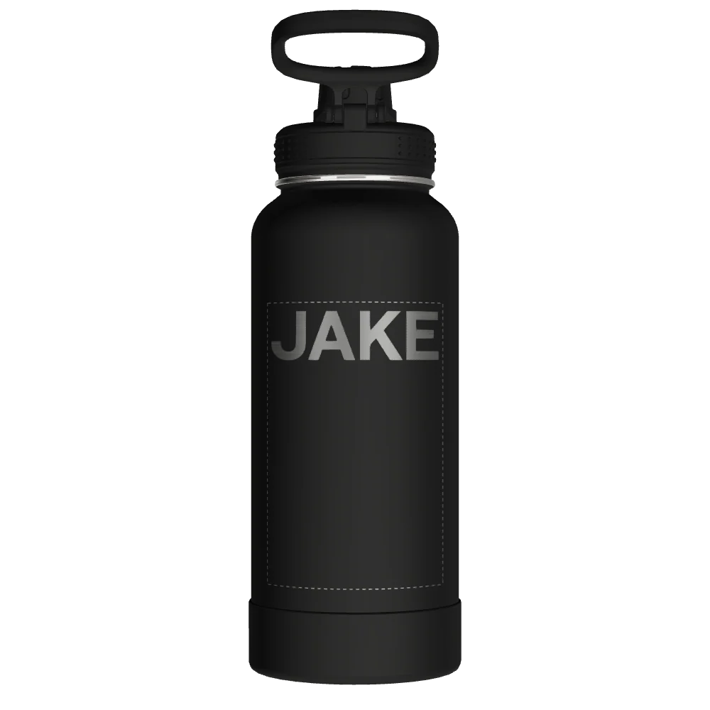 Takeya Actives Water Bottle With Spout Lid - 32oz Onyx - Model 51020-TAKEYA-ACTIVES-WATER-BOTTLE-WITH-SPOUT-LID-CUSTOMIZED-291-32OZ-ONYX