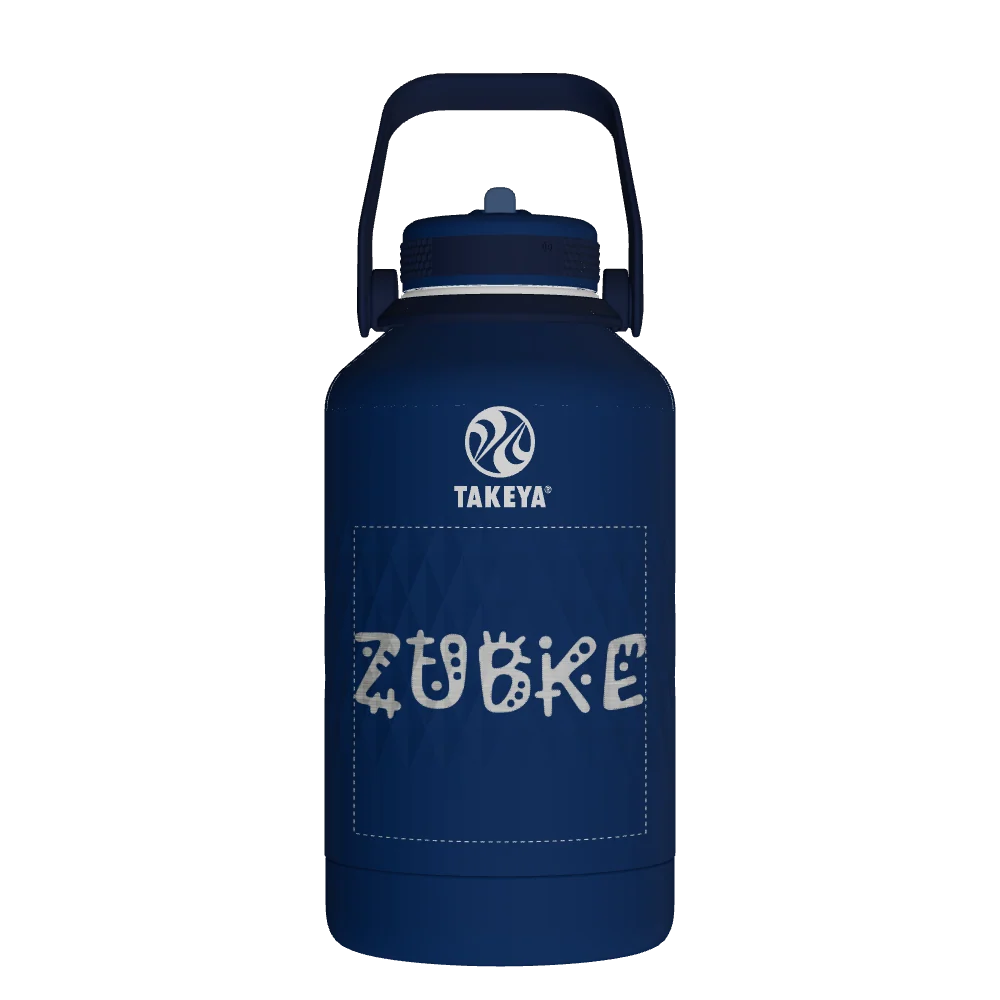 Takeya Sport Water Bottle - 64oz Indigo Straw - Model 51366-TAKEYA-SPORT-WATER-BOTTLE-CUSTOMIZED-373-64OZ-INDIGO-STRAW