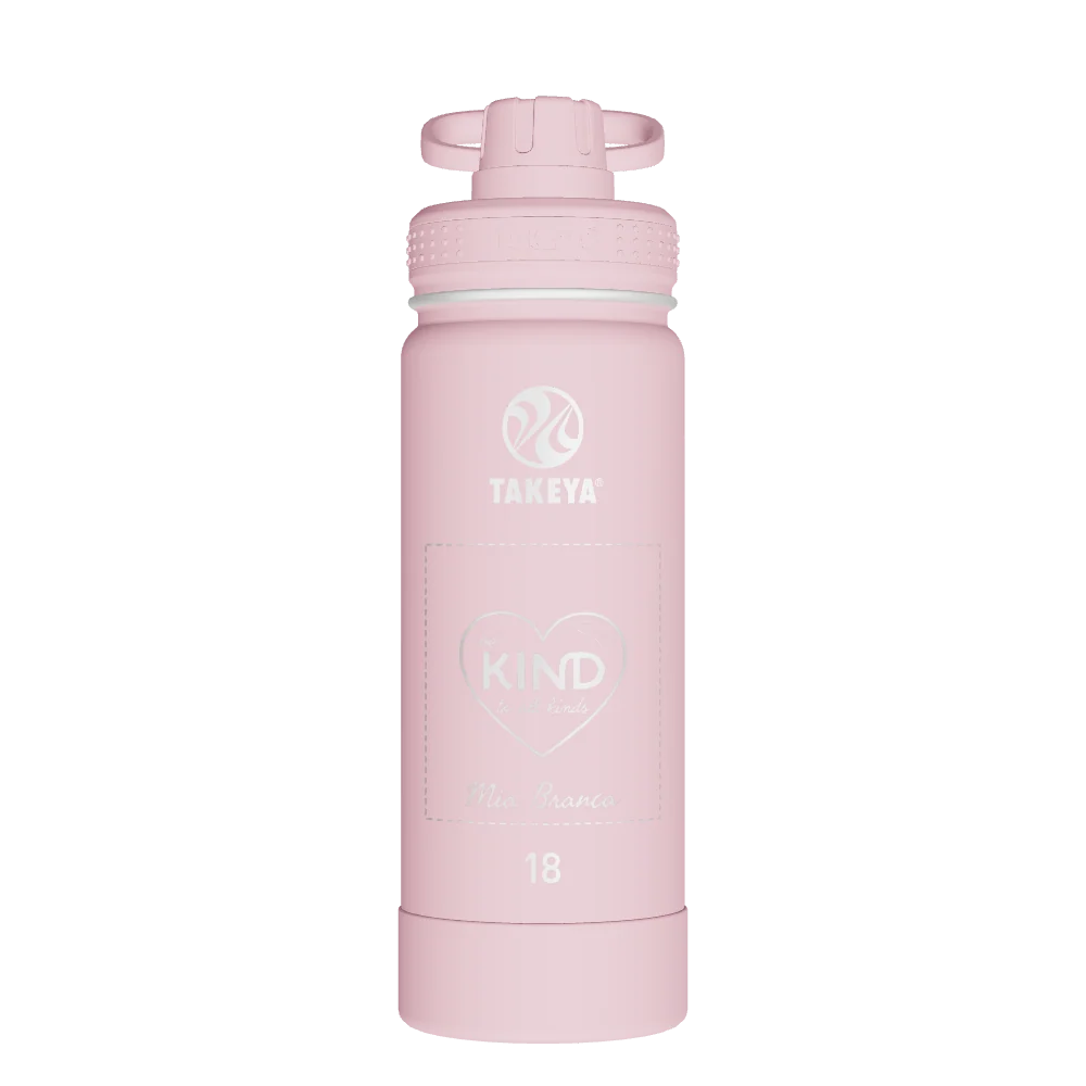 Takeya Actives Water Bottle With Spout Lid - 18oz Blush - Model 51079-TAKEYA-ACTIVES-WATER-BOTTLE-WITH-SPOUT-LID-CUSTOMIZED-162-18OZ-BLUSH