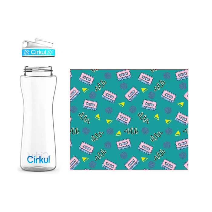 Cirkul Custom 22oz. Plastic Bottle & Comfort Grip Lid - Blue