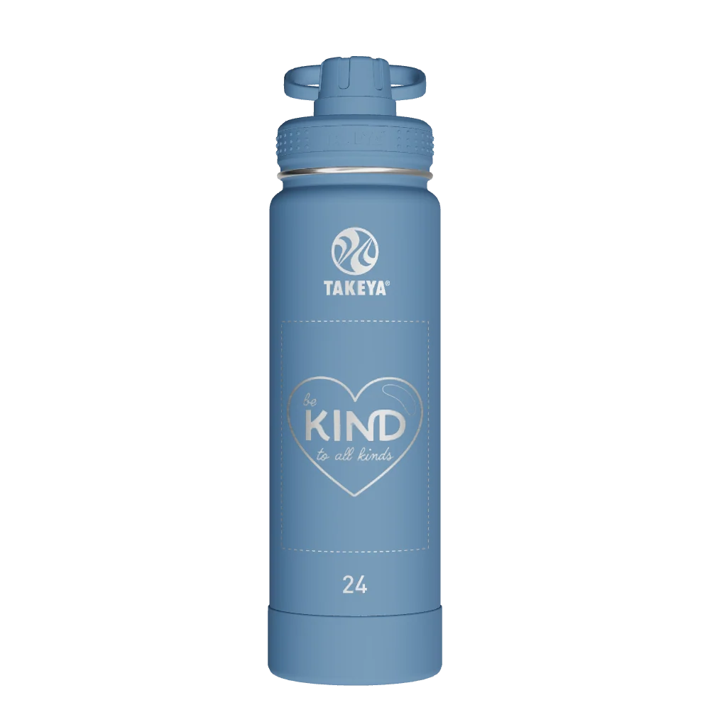 Takeya Actives Water Bottle With Spout Lid - 24oz Bluestone - Model 51216-TAKEYA-ACTIVES-WATER-BOTTLE-WITH-SPOUT-LID-CUSTOMIZED-200-24OZ-BLUESTONE