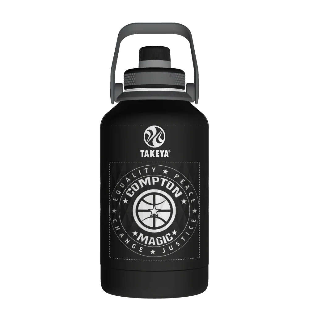 Takeya Sport Water Bottle - 64oz Obsidian Spout - Model 51363-TAKEYA-SPORT-WATER-BOTTLE-CUSTOMIZED-52-64OZ-OBSIDIAN-SPOUT