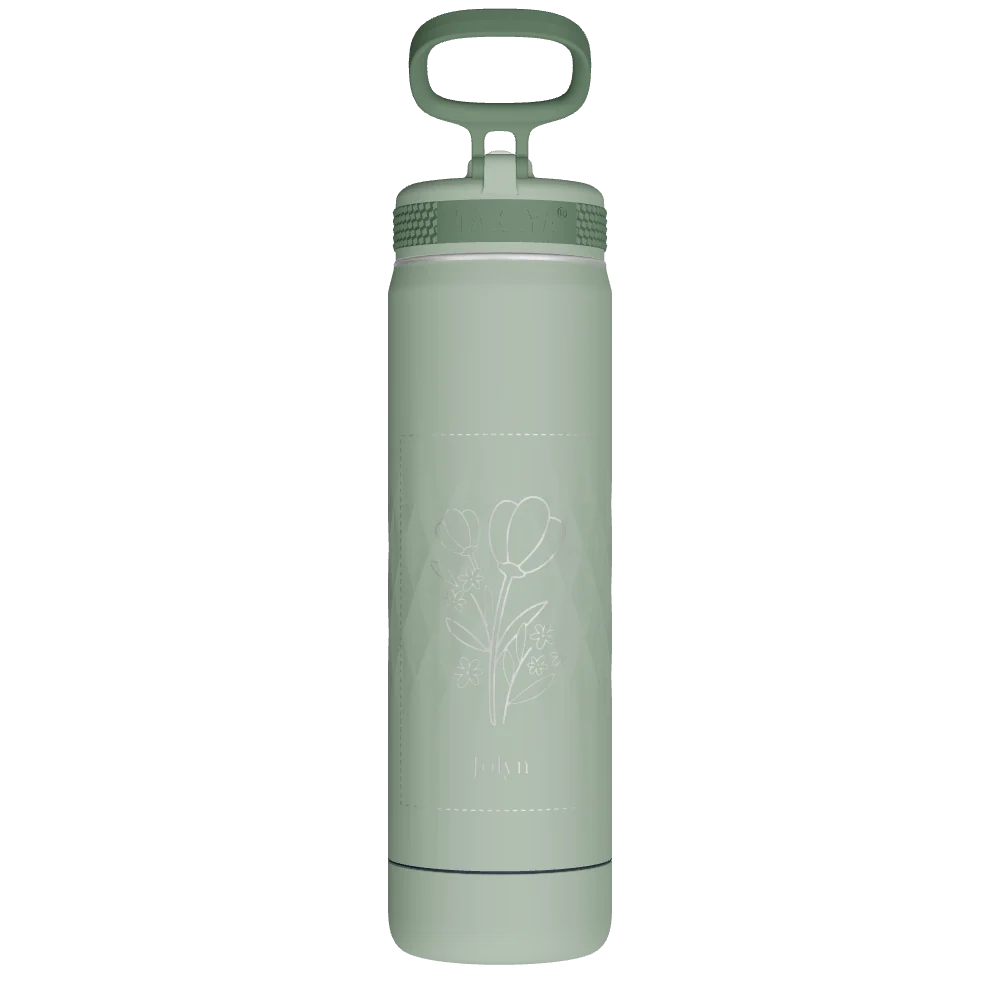 Takeya Sport Water Bottle - 22oz Eucalyptus Straw - Model 51326-TAKEYA-SPORT-WATER-BOTTLE-CUSTOMIZED-154-22OZ-EUCALYPTUS-STRAW